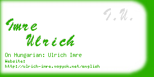 imre ulrich business card